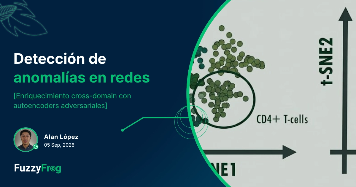 Pipeline de enriquecimiento cross-domain que combina tráfico de red y embeddings de comportamiento de usuario para detección de anomalías