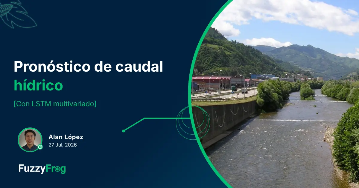 Serie de tiempo de caudal y precipitación horaria usada para entrenar un modelo LSTM de pronóstico hidrológico