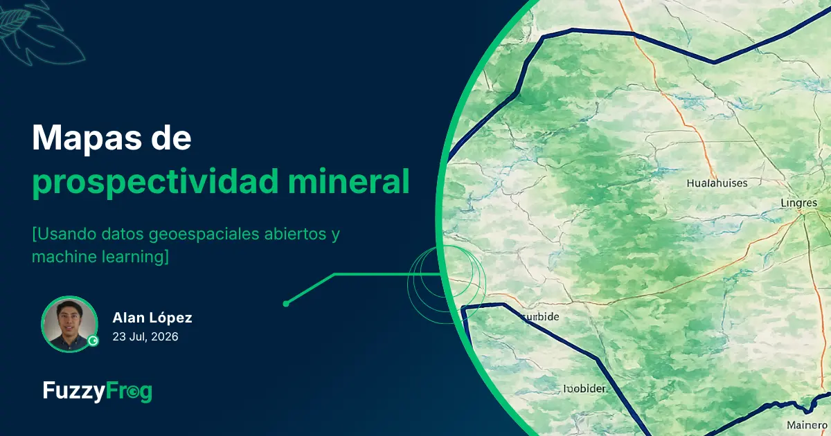 Zona de estudio analizada con litología, campo magnético y geoquímica para construir un mapa de prospectividad mineral