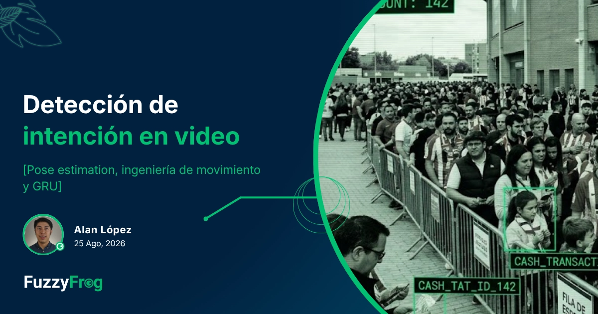 Esqueleto de puntos clave sobre una persona en video de vigilancia, usado para detectar comportamiento violento con machine learning